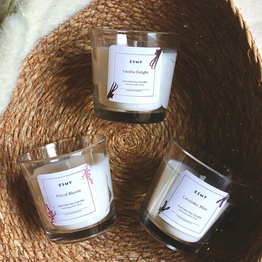 Scented Candle Shot Glass - Set of 3
