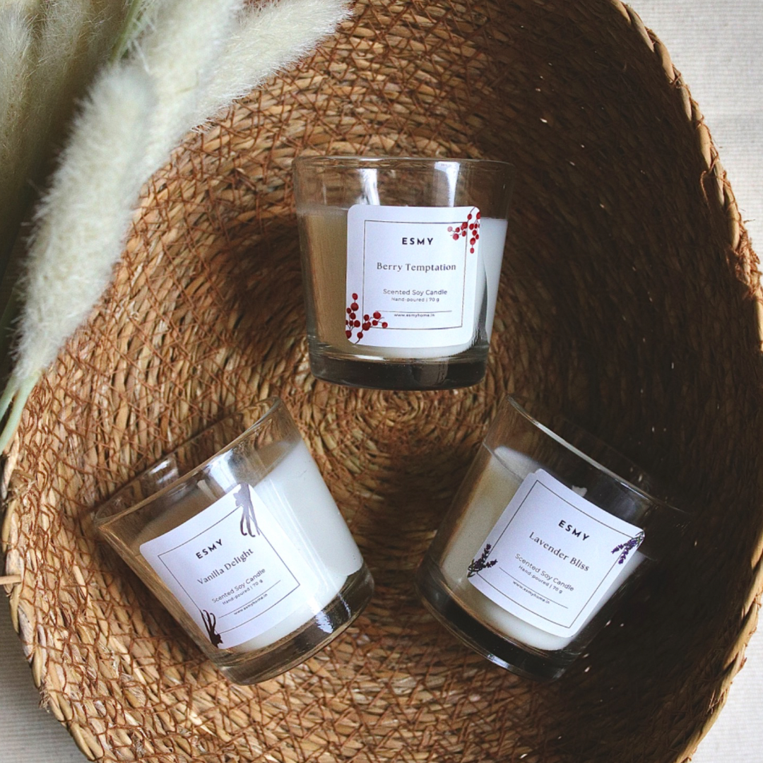 Scented Candle Shot Glass - Set of 3