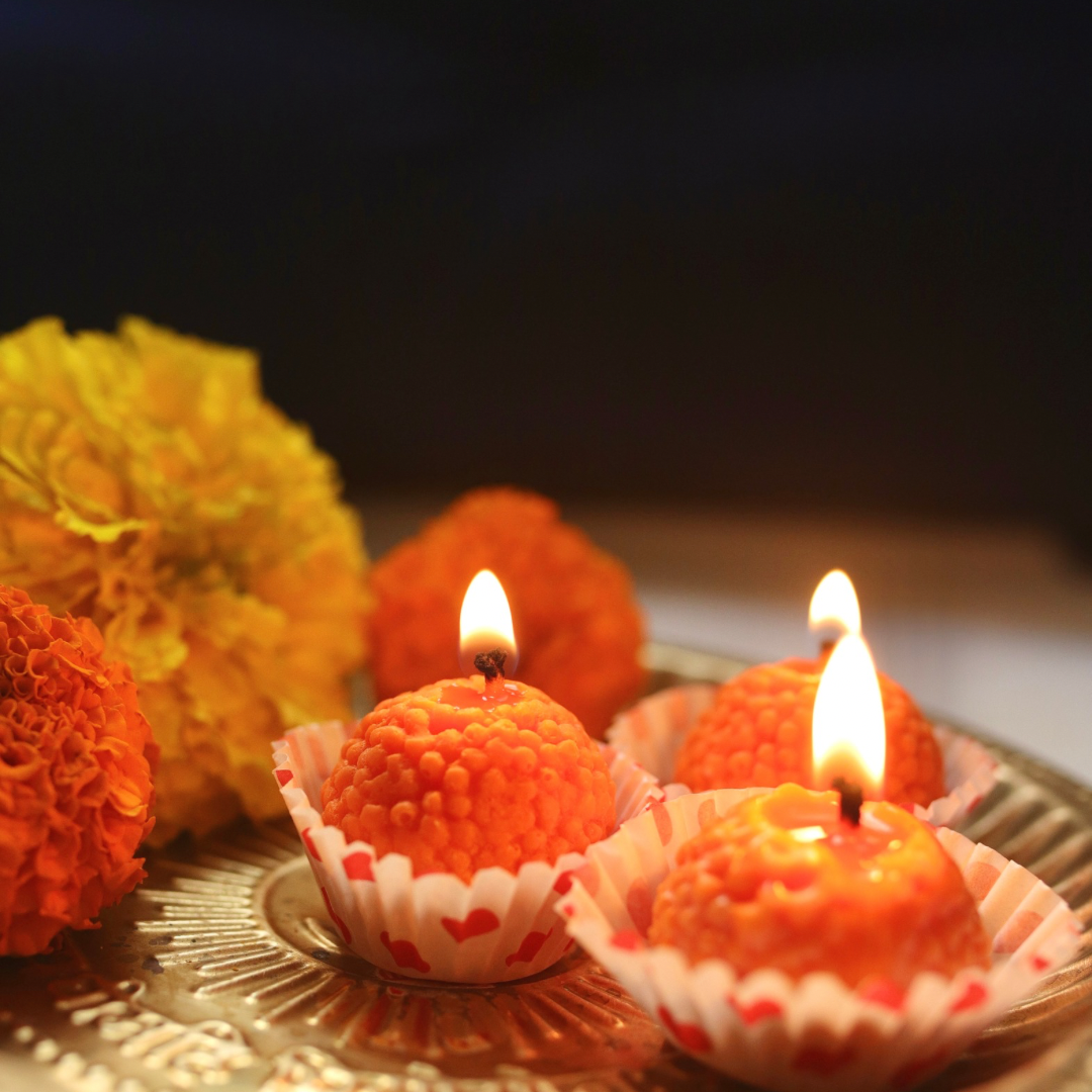 Ladoo shaped Candle - Pack of 4