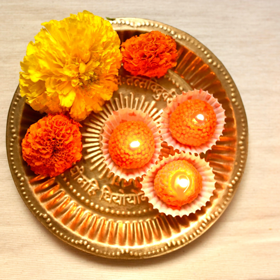 Ladoo shaped Candle - Pack of 4