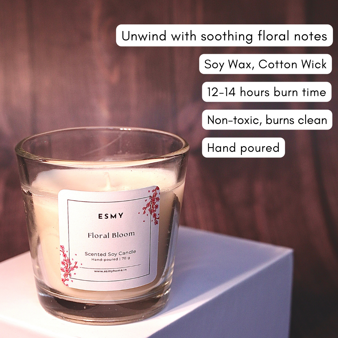 Shot Glass Candle - Floral Bloom