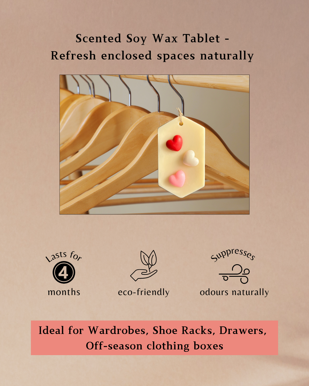 Scented Wax Tablet - Hearts