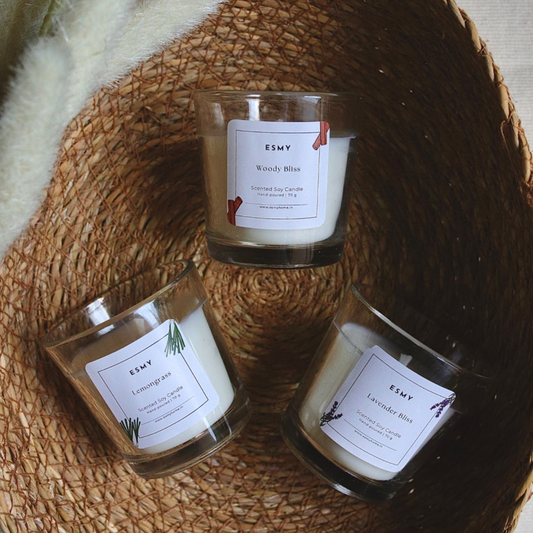 Scented Candle Shot Glass - Set of 3